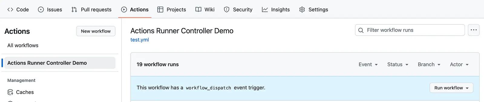 Workflow Dispatch